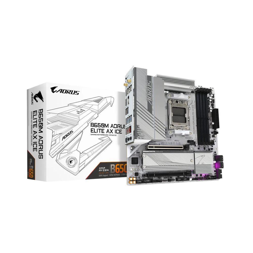 GIGABYTE B650M AORUS ELITE AX ICE Motherboard