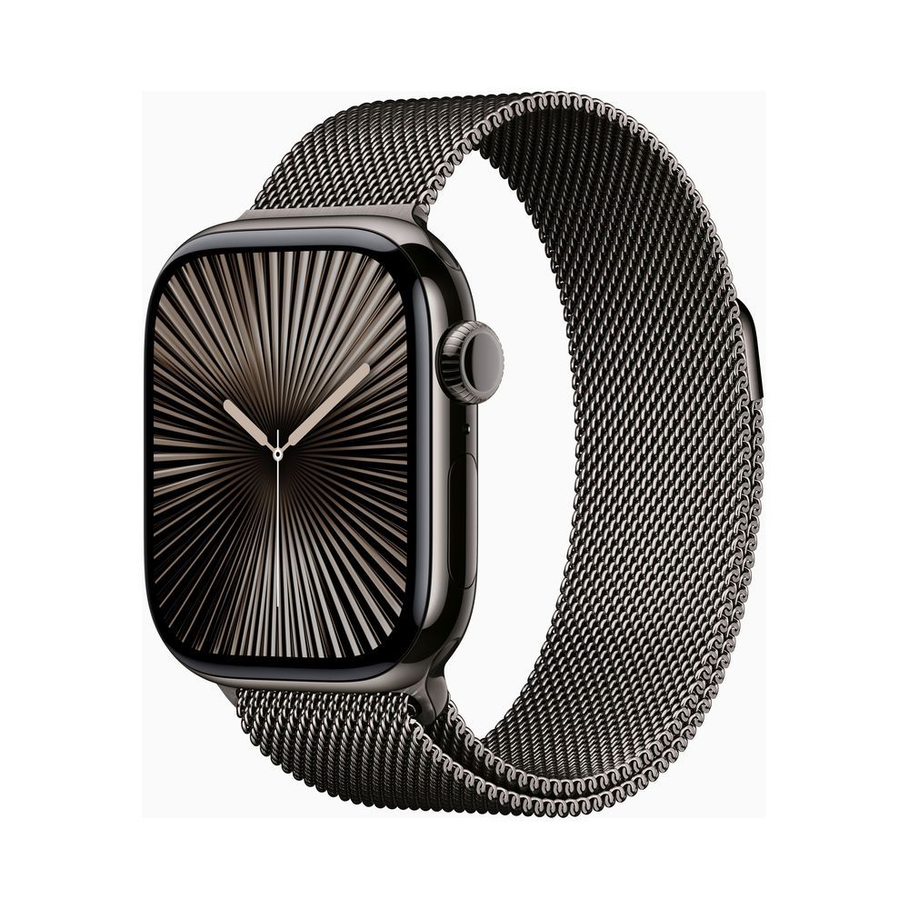 Apple Watch Series 10 46mm Slate Titanium case with Milanese